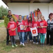 Team der 2. Oberschule Kamenz; Geräteschuppen gestalten